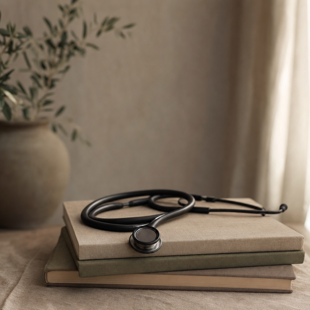 Stethoscope on books