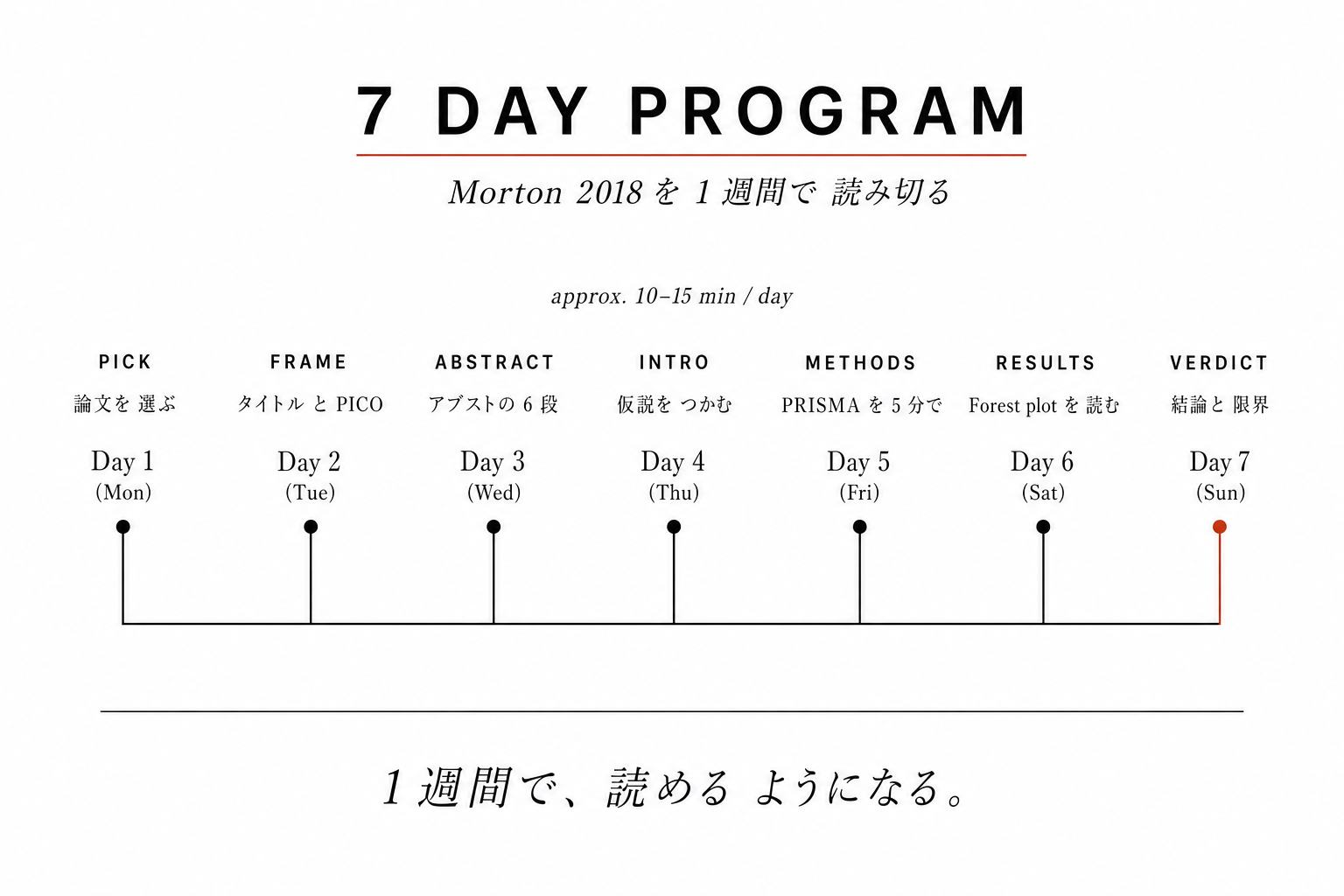 7 日間プログラムの全体像